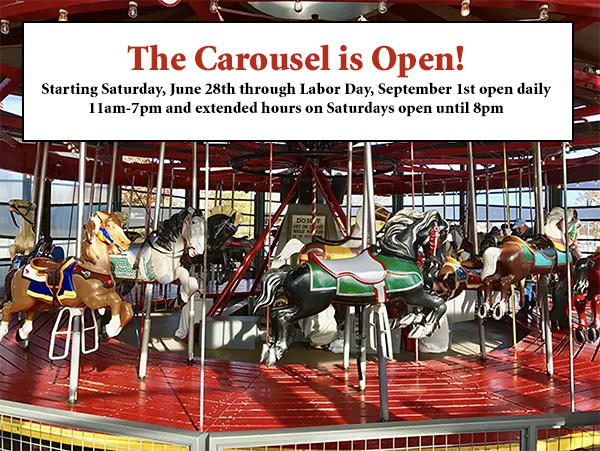 Starting Saturday, June 28th through Labor Day, September 1st open daily 11am-7pm and extended hours on Saturdays open until 8pm